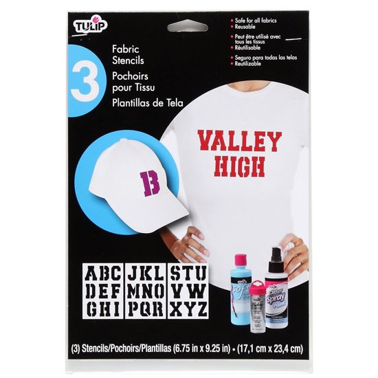 Picture of Fabric Stencils 3" Collegiate Alphabet 3 Pack