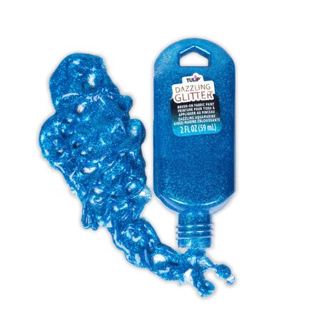 Picture of Dazzling Glitter Brush-On Fabric Paint Dazzling Aquamarine 2 oz.