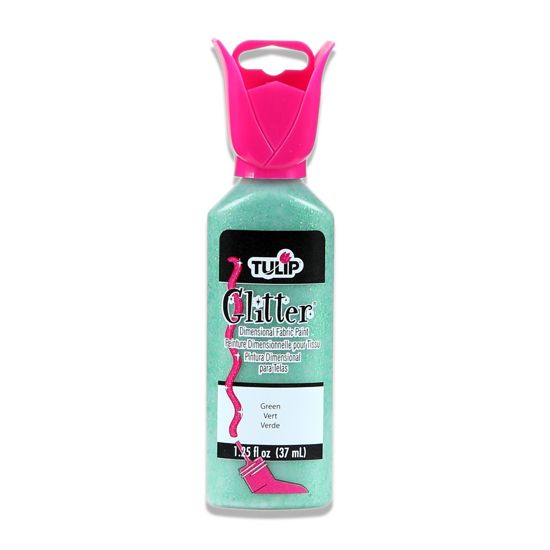 Picture of Tulip Dimensional Fabric Paint Glitter Green 1.25 oz.