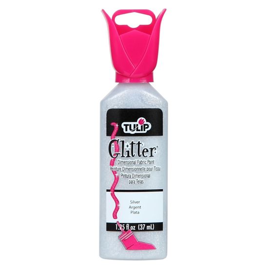 Picture of Tulip Dimensional Fabric Paint Glitter Silver 1.25 oz.