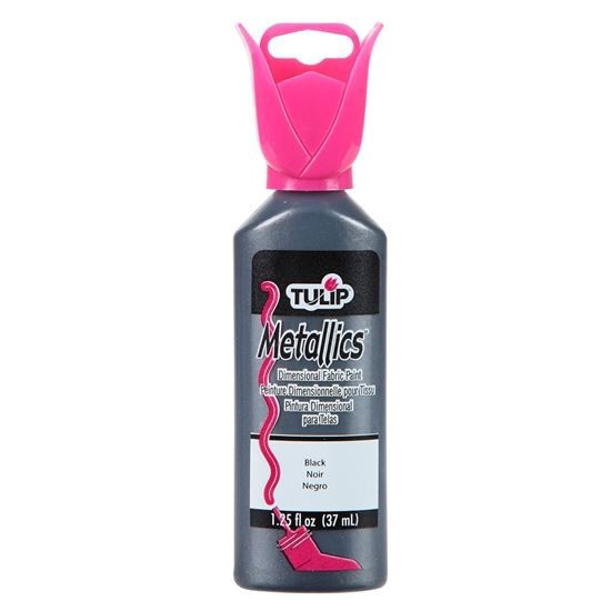 Picture of Tulip Dimensional Fabric Paint Metallics Black 1.25 oz.