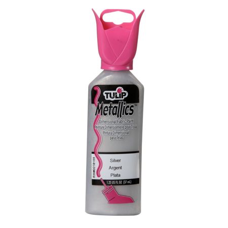 Picture of Tulip Dimensional Fabric Paint Metallics Silver 1.25 oz.