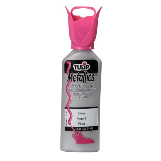 Picture of Tulip Dimensional Fabric Paint Metallics Silver 1.25 oz.