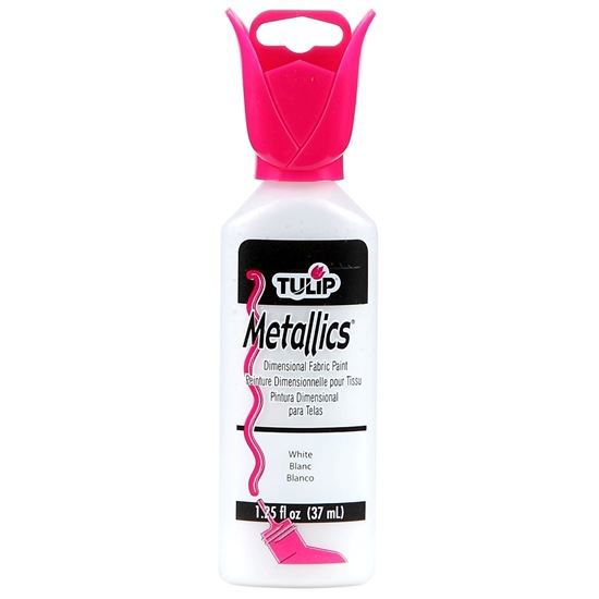 Picture of Tulip Dimensional Fabric Paint Metallics White 1.25 oz.