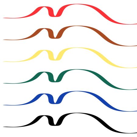 Picture of 38042 Tulip Graffiti Chisel-Tip Fabric Markers Rainbow 6 Pack