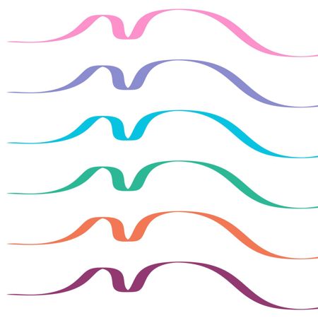 Picture of 38044 Tulip Graffiti Chisel-Tip Fabric Markers Bright 6 Pack