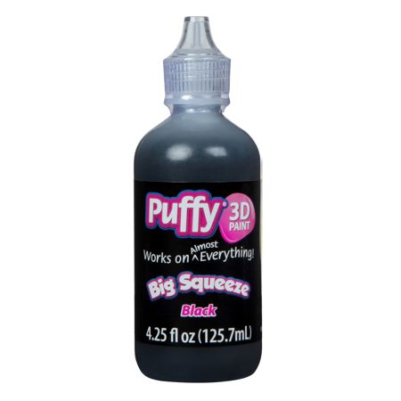 Picture of 32168 Puffy 3D Paint Big Squeeze Shiny Black 4.25 oz.