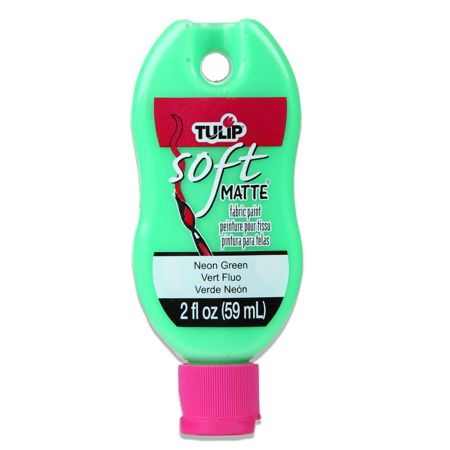Brush-On Fabric Paint Neon Green Matte 2 oz.