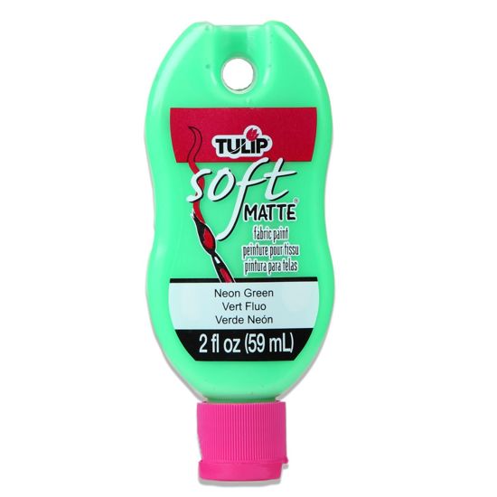 Brush-On Fabric Paint Neon Green Matte 2 oz.