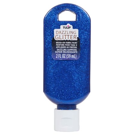 Picture of 40193 Tulip Dazzling Glitter Brush-On Fabric Paint Dazzling Sapphire 2 fl. oz.