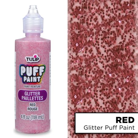 Picture of 41303 Tulip Dimensional Fabric Paint Glitter Red 4 fl. oz.