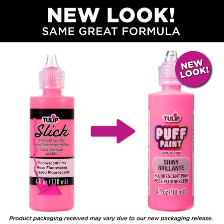 Picture of 41410 Tulip Dimensional Fabric Paint Slick Fluorescent Pink 4 oz.