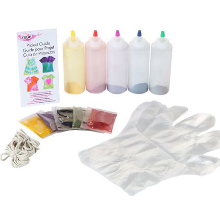 Rainbow 5-Color Tie-Dye Kit Content
