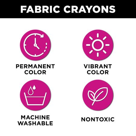 Picture of 33938 Tulip Fabric Crayons Basics 2 Pack